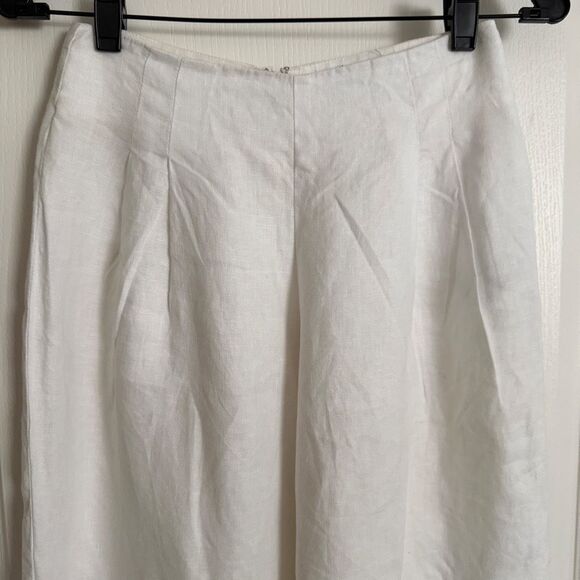 Faithfull the Brand Wide Leg Linen Pants White S - Picture 3 of 8